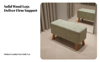 Simple Modern Design Shoe Changing Bench Light Luxury Entryway Shoe Bench Solid Wood Legs Soft Top Changing Stool High-Resilience Foam for Shoppers, Homeowners, Families, Hallway, Fitting Room, Bedroom, Walk-in Closet
