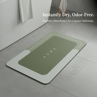 Diatomaceous Earth Bath Mat, Non-Slip Absorbent Quick Dry Bathroom Floor Mat