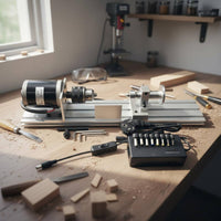 Multi-Functional Miniature Bead Lathe Mini DIY Wood Lathe Machine Power Tool for Hobbyists