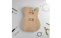 Ready to Paint Unfinished Electric Guitar Body Double Humbucker Route Hardwood Guitar Body Pre-Drilled Sanded Polished for Luthiers, Custom Projects
