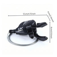 Rear Derailleur with Thumb Shifter Cable-Actuated Bike Shifting Component Rear Derailleur Matte Black Thumb Shifter Long-Lasting