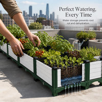 Large Outdoor Elevated Garden Planter Box for Vegetables and Flowers
