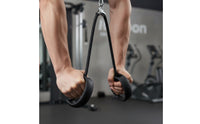 Tricep Rope with Contoured Grips Ergonomic Pull Rope with Hand Grips Stainless Steel Attachment for Athletes, Beginners, Lat Pulldowns, Rows, Gym