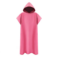 Double-Sided Fleece Hooded Changing Robe Quick Drying Beach Changing Robe Microfiber Swimwear Cover-up Loose Fit for Swimming, Surfing, Diving