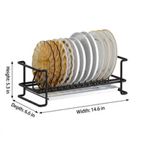 Small Dish Rack and Single Layer Cabinet Organizer, Stainless Steel Dish Rack for Kitchen Counter, Modern Minimalist Space Saving Cabinet Insert