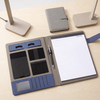 Portfolio with Notepad Professional Business Portfolio Document Folder Hardwearing Conference Folder Multi-Functional