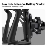 Motorcycle Cup Holder Drill Installation Motorcycle Drink Holder Universal Fit Cycle Water Bottle Mount for Cyclists, Commuters, City Commuting