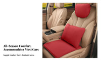 Non-Slip Vehicle Seat Mat Year-Round Perforated Seat Pad Universal Fit Automotive Accessory for Passengers, Office Workers, Car, Long Drives, Home