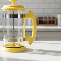 Plunger Pot Coffee Maker Stainless Steel Strainer Glass Coffee Plunger Multi-Function Tea Press Pot for Home, Office, Kitchen