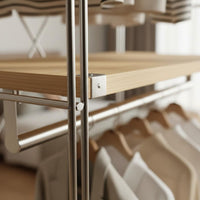 Large Capacity Accessible Closet System Adjustable Shelves Multi-Layer Storage Shelf Heavy Duty Clothing Organizer Easy Assembly for Bedroom, Entryway