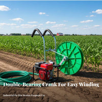 Labor Saving Hand Crank Hose Winder Convenient Irrigation Hose Storage Rack Double Bearing Design Agricultural Equipment for Farmers, Firefighters, Gardeners, Farmland, Orchard, Outdoor, Garden