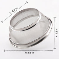 Rice Washing Basket and Strainer Set, Stainless Steel Kitchen Colander with Handles, Vegetable Washing Basket for Rinsing Food and Fine Grains
