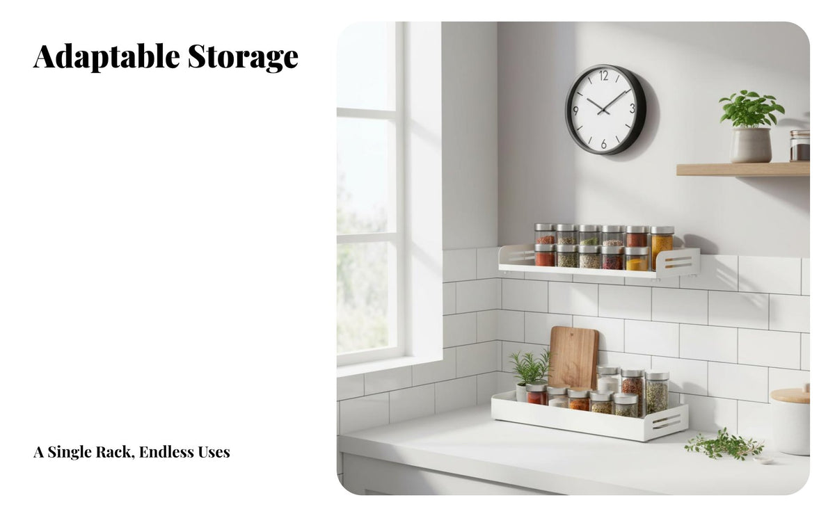 Easy Installation 2-Tier Seasoning Shelf Multi-Purpose 2-Tier Standing Organizer Space Saving Countertop Organizer without Coststanding for Home Cooks, Families, Students, Kitchen, Bathroom, Cabinet, Dressing Table