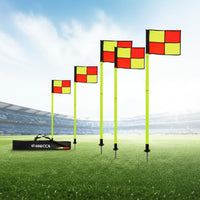 4 Pieces  Soccer Corner Flag Stable Soccer Training Poles with Flags Bright Ground Marker Kit for Match-Day Setup