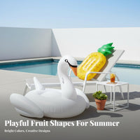 Fruit Shaped Inflatable Lounger Fun Design Novelty Inflatable Lounger Portable Inflatable Water Mattress for Adults, Teens, Beach, Lake