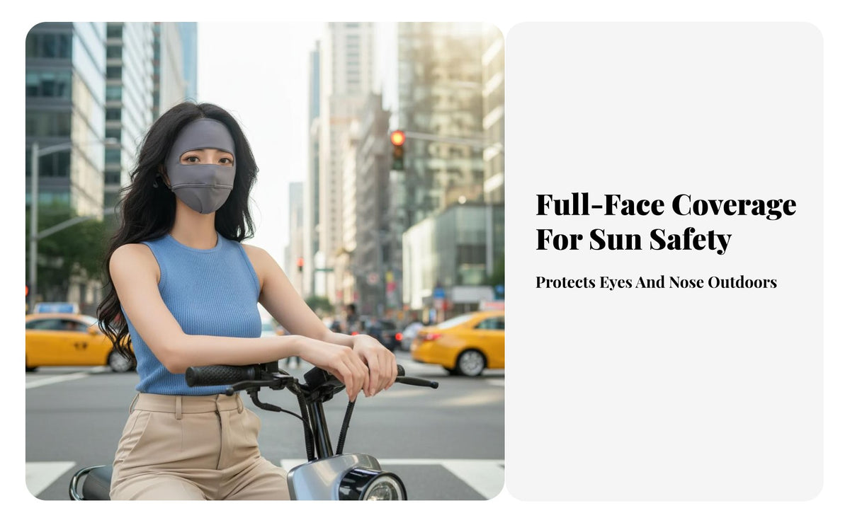 Protection Facekini Lightweight Full Face Sun Face Covering Cooling Ice Silk Face Cover Elastic Ear Loops Ice Silk Cooling Face