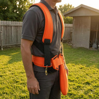 Chest Connection Brush Cutter Harness Metal Hook Grass Trimmer Harness Reinforced String Trimmer Strap Handsunrestricted for Landscapers, Gardeners, Yard Work
