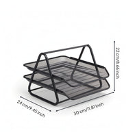 Mesh File Organizer Slanted File Tray Organizer Open Front Desktop Document Tray for Home Workspace