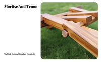 Mortise Tenon Construction Piece S Hands-on Learning Wooden Climbing Frame Strong Load-Bearing Interlocking Wood Block Bridge for Outdoors, Backyard