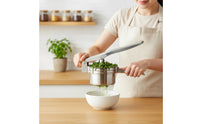 Dumpling Filling Water Extractor Multi Functional Stainless Steel Food Press Non Slip Handle Manual Vegetable Press for Chefs, Restaurant