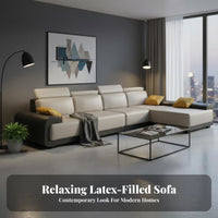 L-Shaped Chaise Couch damage-resistant Resistant Living Room Furniture Removable and machine-cleanable Cover Sectional Sofa for Families, Guests, Lounge Area, open-plan living