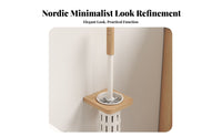 Wall Mounted Toilet Effortless Brush to Clean Toilet Brush and Holder Set Hygienic Cleaning Supplies for Restroom, Hotel