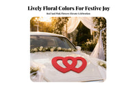 EVA Foam Double Heart Panel Matte Finish Heart Car Panel