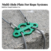 Even Force Distribution 8-Hole Anchor Plate High-Strength Aluminum Alloy Climbing Rope Divider Lightweight Multi-Anchor Rigging Plate Long-Lasting for Rock Climbers, Mountaineers, Arborists, Mountaineering, Work at Height, Rescue Operations, Caving