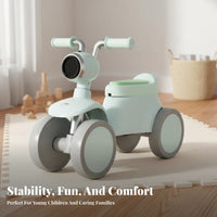 Develops Physical Skills 4-Wheel Stroller Bike Stable Design Toddler Push-Along Lightweight Frame Balance Coach Safety Steering Limit for Toddlers (1-3 years), Preschoolers, Outdoor, Indoor Play, Playground, Backyard