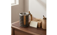 Metal-Lined Tree Branch Mug Textured Branch Handle Mug Wood-Grain