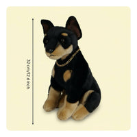 Doberman Stuffed Toy Soft Doberman Stuffed Creature Lifelike for Children
