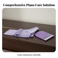 Piano Keyboard Dust Cover PU Leather Piano Protection Set Keyboard Cleaning Cloth