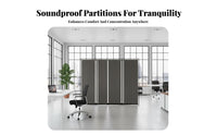 Foldable Sliding Folding Partition Movable Accordion Partition Sound-Insulating Room Divider Portable for Homeowners, Office Workers, Event Planners, Bedroom, Balcony, Studio Apartment, Exhibition