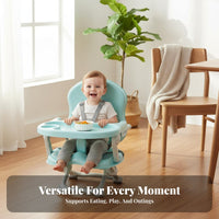 Foldable Infant High Chair Multi-Functional Portable High Chair Lightweight Foldable Dining Booster for Young Children, Infants, Outdoor, Home