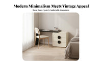 French aesthetic Vanity Set with Round Mirror Multi-Drawer Storage Makeup Table multi-functional Bedroom Furniture Easy Assembly for Adults, Women, young ladies, Home, Apartment, dressing area