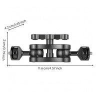 Double-Ball-Joint Mount Compact Articulated Bracket Balanced Hardware