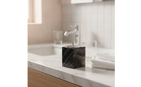 Cotton Swab Holder Compact Jar with Lid Space-Saving for Dressing Table