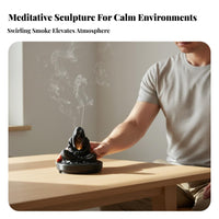 Meditation Theme 3D Printed LED Candlestick Creative Design Meditating Figure Candle Holder Gothic Design for Bedroom, Desktop, from Ice