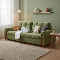 Space Saving Multi-Functional Couch Bed Easy to Convert Pull out Sofa Bed Solid Wood Frame Tufted Sleeper Loveseat Scratch Resistant