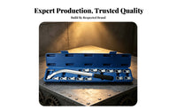 15-Piece Pulley Tool Kit Black Secure Hold Space Access Engine Belt Pulley Removal Set Engine Belt Wrench Set