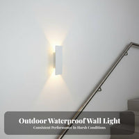 Waterproof up and down Wall Light Energy Efficient up down Wall Light Hardwired Die-Cast Aluminum Body for Interior Designers, Business Owners, Stairway, Staircase, Living Room, Bathroom