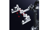 Fishing Box Rod Stand Long-Lasting Double Fishing Rod Holder Stainless Steel Two Pole Bracket Sturdy Fine-Tuning Adjustment