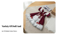 1/6 Scale Doll Dress Clothes Outfits Dress Set for Girls, Pretend Play, Cake Decoration