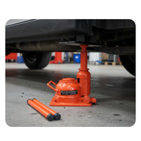 Low Profile Bottle Jack Industrial Grade Short Hydraulic Jack Adjustable Screw Top Lifting Equipment for Mechanics, Truck Owners, Auto Repair Shop