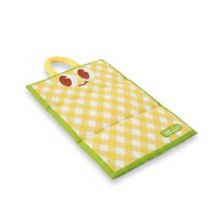 Checkered Waterproof Pet Mat Handle Loop Cushioned Resting Pad