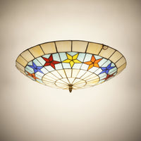 Stained Glass Ceiling Light Colorful Fixture Decorative for Bedroom, Hallway