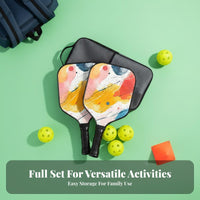 Kids Pickleball Set Fiberglass Surface Kids Pickleball Paddle Child-Size Long-Lasting for Beginners, Backyard, Family Gatherings