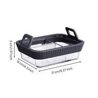 Glass Baking Dish with Handles Slim Cookware Heat-Resistant for Students