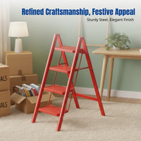 Step Ladder, Folding, Thickened, Housewarming Gift, Step-by-Step Climb, Home Use, Multi-Purpose, Easy Storage