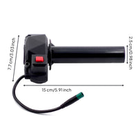 Full Twist Throttle Grip Rubber Motorcycle Throttle Black Part for Custom Builds, Trail Riding